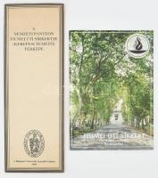 1990 A Nemzeti Panteon Fiumei úti sírkertje (Kerepesi temető) térképe, névjegyzékkel, a Budapesti Városvédő Egyesület kiadása, kihajtva: 59x41,5 cm + Fiumei úti sírkert (Kerepesi temető) Budapest, képes ismertető prospektus