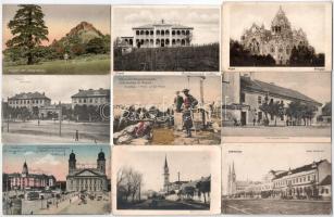 31 db RÉGI magyar város képeslap vegyes minőségben / 31 pre-1945 Hungarian town-view postcards in mixed quality