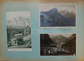 1926 Dolomitok és Merán úti album benne kb 70 képeslap, rengeteg fénykép, mind beragasztva
