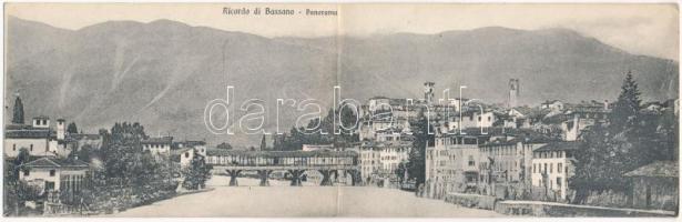 1911 Bassano del Grappa, 2-tiled folding panoramacard (EK)