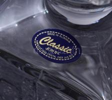 Masszív ólomkristály whiskey üveg, címkével jelzett, hibátlan, m: 23 cm