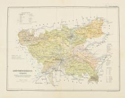 1911-1913 Alsó-Fehér vármegye és Kis-Küküllő vármegye térképe (2 db), Kogutowicz: Megyei térképek, B...