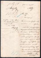 1878 Az S.M.S. Kanonenboot Albatros résztvevő hajó parancsnoka részére írt levél a Polai kikötőigazg...