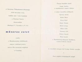 1959 Nácizmus Üldözötteinek Bizottsága meghívója, hiányos sarokkal