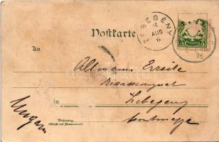 1906 Tittmoning, Totalansicht, Gnadenkapelle Maria Pondlach. Ottmar Zieher Art Nouveau, floral, lith...