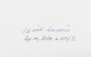 G. Szántó András (1937-2002): Portré - Fotó, papír, jelzett vintage alkotás. jelzett, 28x40 cm