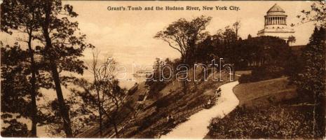 New York City, General Grant&#039;s Tomb and the Hudson River, train (15,8 cm x 6,8 cm) (EB)