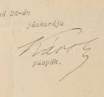 1910 Hornig Károly püspök aláírt levele