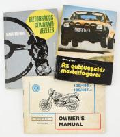 Autókkal, motorokkal kapcsolatos 3 darab könyv. Marafkó Imre: Biztonságos gépjárművezetés. Almássy Tibor: Az autóvezetés mesterfogásai. 1993 Owner&#039;s manual CZ motorokhoz.