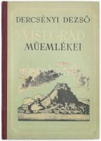 Dercsényi Dezső: Visegrád műemlékei. Bp.,1951, Közoktatási Kiadóvállalat, 114 p.+2 (Kihajtható panorámafotó a visegrádi panorámáról, és kihajtható rajz a palotáról) t. Szövegközti fekete-fehér fotókkal illusztrált. Kiadói kissé kopott félvászon-kötésben. Megjelent 3000 példányban.