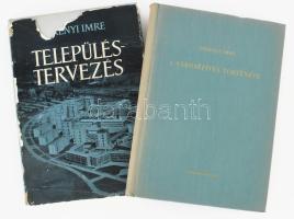 Perényi Imre 2 darab könyve. Perényi Imre: Településtervezés. Városépítéstan II. rész. Bp.,1958, Tankönyvkiadó. Kiadói félvászon-kötés, kissé kopott borítóval. Megjelent 1000 példányban. + Perényi Imre: A városépítés története. Városépítéstan I. rész. Bp., 1961, Tankönyvkiadó, 335+1 p. Fekete-fehér képekkel illusztrált. Kiadói egészvászon-kötés. Megjelent 1600 példányban. Heves Megye Tanácsa VB Építési és Közlekedési Osztálya ajándékozási soraival, pecséttel, osztályvezetői aláírással.