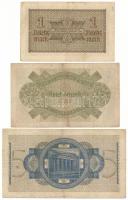 Német Harmadik Birodalom / Német megszállt területek 1940-1945. 1M + 2M + 5M T:F,VG
German Third Re...