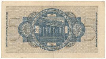 Német Harmadik Birodalom / Német megszállt területek 1940-1945. 5M T:F erős papír German Third Empir...