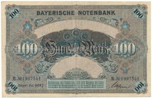 Német Birodalom / Bajorország 1900. 100M vízjeles papíron T:F erős papír German Empire / Bavaria 190...