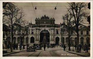 Zürich, Zurich; Hauptbahnhof / railway station, automobiles