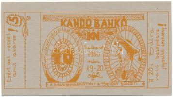 1980. 10Ft &quot;Kandó Bankó&quot; 5Ft-os utalvány és báli belépő egyben T:AU