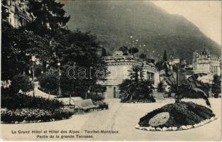 Montreux, Territet-Montreux; Le Grand Hotel et Hotel des Alpes, Partie de la grande Terrasse