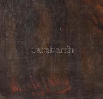 Királyfalvy Kraft Károly (1879-1964): Furulyázó (1904?). Olaj, vászon. Jelezve balra lent. Dekoratív...