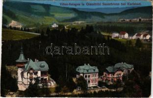 Kyselka, Giesshübl, Gießhübl Sauerbrunn (Karlovy Vary, Karlsbad); Villen-Anlagen / villas. Heinrich Mattoni (cut)