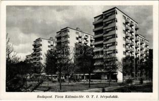 Budapest VIII. Tisza Kálmán tér (II. János Pál pápa tér), OTI bérpaloták, központi tejcsarnok, üzletek. Pfeiffer Gyuláné kiadása