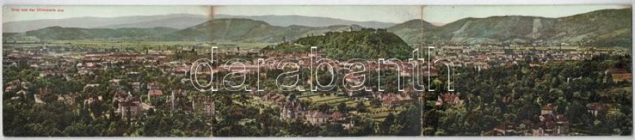 Graz (Steiermark), von der Hilmwarte aus / 3-tiled panoramacard