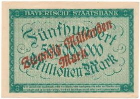 Német Birodalom / Weimari Köztársaság / Bajorország 1923. 500.000.000M "ZWANZIG MILLIARDEN MARK...