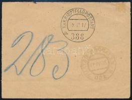 1917 Levélkötegcímke "EP / 150" bélyegzéssel, nagyon ritka!