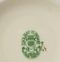 Zsolnay pillangó mintás mokkás készlet. Hat személyes. Kézzel festett, jelzett, hibátlan