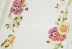 Zsolnay pillangó mintás süteményes készlet. Hat személyes. Kézzel festett, jelzett, hibátlan