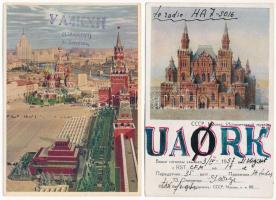 Moscow - 2 modern QSL radio amateur cards from 1957 and 1961