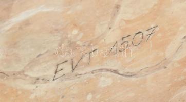 cca 1930 Hatalmas ezüstözött alpakka/réz szervírozótálca, kopással, 71x41 cm