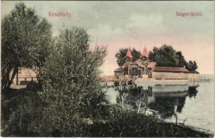 Keszthely, Sziget fürdő. Kiadja Mérei Ignác 311.-1907.