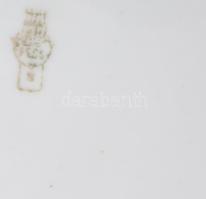 Zsolnay apróvirág mintás 6 darab nagytányér és 5 darab mélytányér, jelzett, kopott