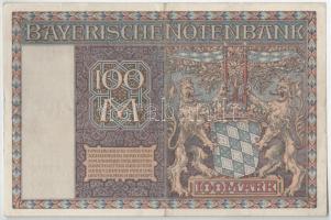 Német Birodalom / Weimari Köztársaság / Bajorország 1922. 100M T:F erős papír German Empire / Weimar...