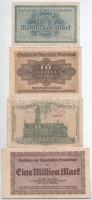 Német Birodalom / Weimari Köztársaság / Bajorország 1923. 1.000.000M - 100.000.000.000M (4xklf) T:F,...