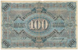 Német Birodalom / Szászország 1911. 100M "hatjegyű sorozatszám" T:F kis anyaghiány
German...