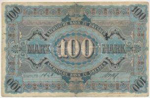Német Birodalom / Szászország 1911. 100M "hatjegyű sorozatszám" T:F kis beszakadások
Germ...