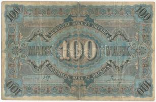 Német Birodalom / Szászország 1911. 100M "hatjegyű sorozatszám" T:F,VG
German Empire / Sa...