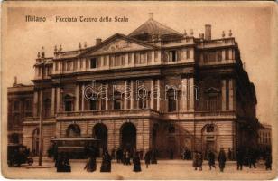 Milano, Milan; Facciata Teatro della Scala / theatre, tram (fl)