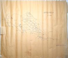 [Térkép] Vámosmikola község átnézeti térképe. Mértéke: 1 : 10,000. Készült az Országos Földméréstani...