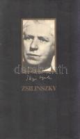 Illyés Gyula:  Zsilinszky 1886/1986. (Számozott.) [Budapest], 1986. Hazafias Népfront Bajcsy-Zsilinszky Endre Emlékbizottsága (Petőfi Nyomda). 17 + [1] p. Egyetlen kiadás. Összesen 300 számozott példányban megjelent, könyvárusi forgalomba nem került bibliofil kötet. Tervezte Szántó Tibor. Sorszáma: 150. Illyés Gyula hatsoros költeménye után rövid esszé Bajcsy-Zsilinszky Endre méltóságáról. Fűzve, aranyozott, illusztrált kiadói borítóban. Jó példány. Ritka.