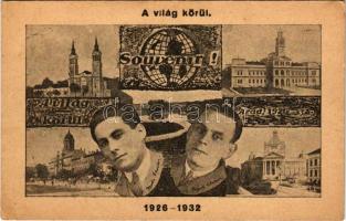 Arad, 1926-1932 A világ körül: Bródi Aladár és Sándor világutazók / Hungarian globetrotters (non PC) (EK)