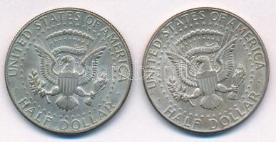 Amerikai Egyesült Államok 1964-1967. 1/2$ Ag "Kennedy" (2xklf) T:AU,XF patina
USA 1964-19...