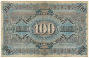 Német Birodalom / Szászország 1911. 100M "hatjegyű sorozatszám" T:F,VG German Empire / Sax...