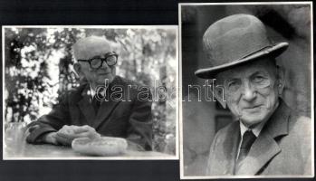 Bözödi György (1913-1989) író, szociográfus, történészről készült fotók, ázásnyomokkal, foltosak, 24...