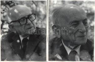 Bözödi György (1913-1989) író, szociográfus, történészről készült fotók, ázásnyomokkal, foltosak, 24...