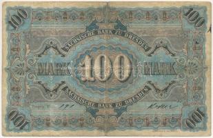 Német Birodalom / Szászország 1911. 100M "hatjegyű sorozatszám" T:F,VG German Empire / Sax...