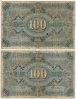 Német Birodalom / Szászország 1911. 100M "hatjegyű sorozatszám" (2x) T:VG German Empire / ...