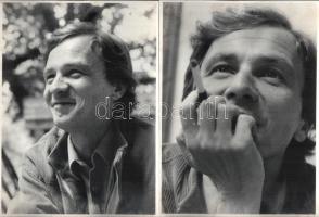 Mózes Attila (1952-2017) író, irodalomkritikus, szerkesztőről készült portrék, 5 db, ázásnyomokkal, ...