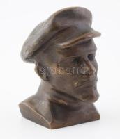 Lenin. Súlyos tömör bronz szobor, m: 12 cm